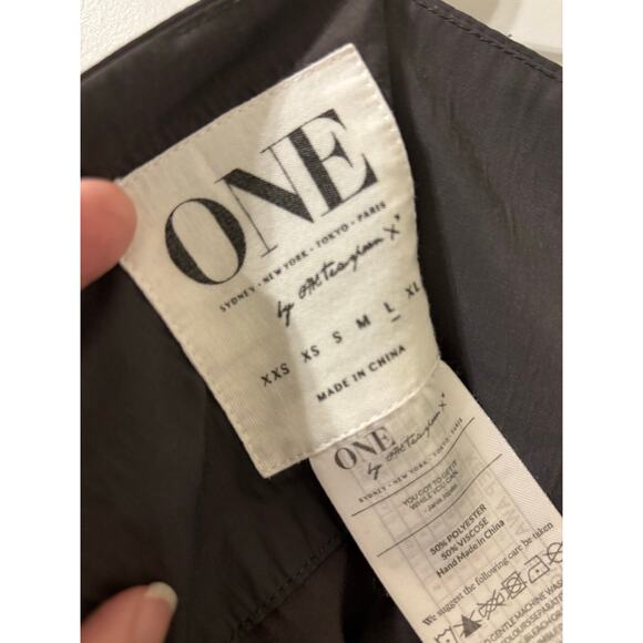 One by one teaspoon Sz large grey harem pants split leg EUC viscose - Picture 9 of 9